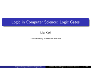Logic in Computer Science: Logic Gates