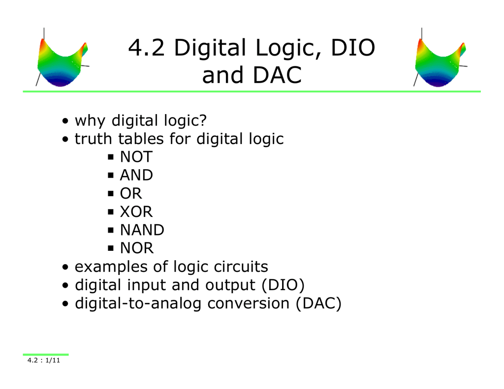 4 2 Digital Logic Dio And Dac