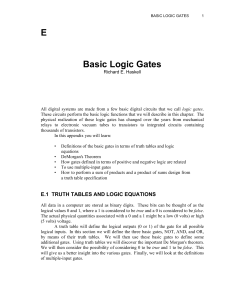 E Basic Logic Gates