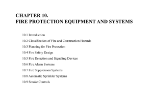 CHAPTER 10. FIRE PROTECTION EQUIPMENT AND SYSTEMS