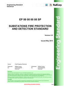 Substations Fire Protection and Detection Standard