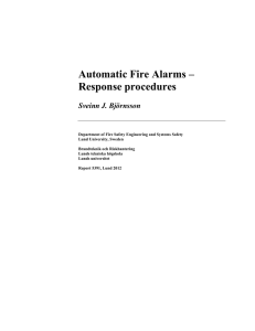 Automatic Fire Alarms – Response procedures