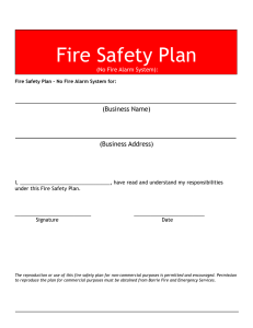 No Fire Alarm Safety Plan