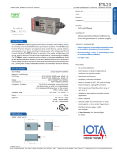 ETS Emergency Transfer Switch from IOTA Engineering