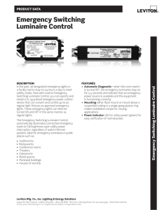 Emergency Switching Luminaire Control