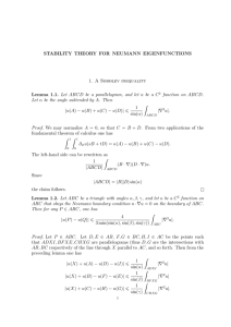 STABILITY THEORY FOR NEUMANN EIGENFUNCTIONS 1. A