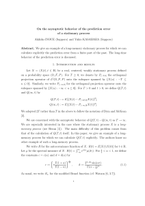 On the asymptotic behavior of the prediction error of a stationary