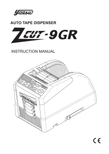 INSTRUCTION MANUAL AUTO TAPE DISPENSER