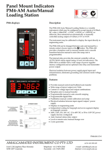 Panel Mount Indicators PM4-AM Auto/Manual Loading Station