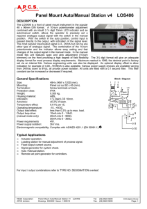 Panel Mount Auto/Manual Station v4 LOS406