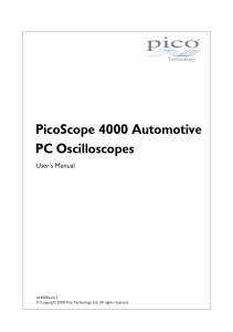 PicoScope 4000 Series Automotive Oscilloscope User`s Manual