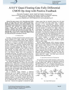 A 0.8 V Quasi-Floating-Gate Fully Differential CMOS Op