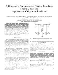 A Design of a Symmetry-type Floating Impedance Scaling Circuit