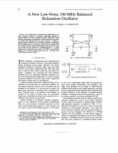 A new low-noise 100-MHz balanced relaxation oscillator