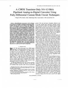 A CMOS transistor-only 8-b 4.5-Ms/s pipelined analog-to