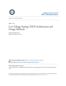 Low-Voltage Analog CMOS Architectures and Design Methods