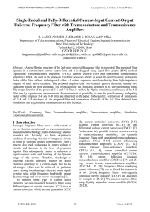 Single-Ended and Fully-Differential Current-Input Current