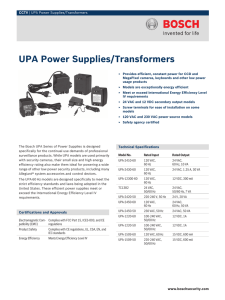 UPA Power Supplies/Transformers