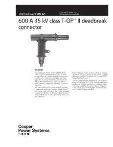 600-52 600 A 35 kV Class T-OP II Deadbreak Connector