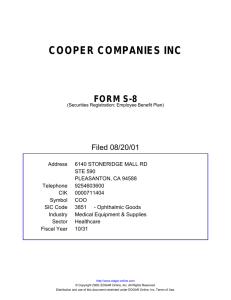 The Cooper Companies, Inc.