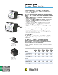 SQUARE D SDSA Secondary Surge Arresters