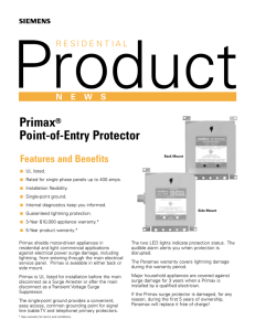 Primax Point-of-Entry Protector