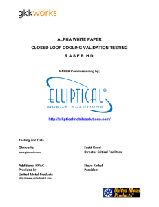 Alpha White Paper Closed Loop Cooling Validation Testing
