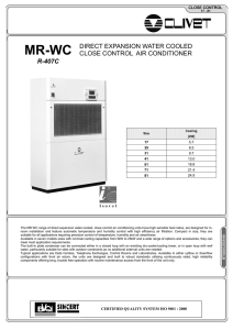 direct expansion water cooled close control air conditioner