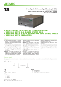 Fan coil Aermec TA Data sheet