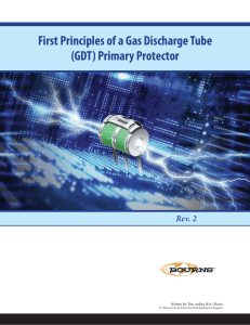 First Principles of a Gas Discharge Tube (GDT) Primary - Digi-Key