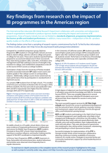 Key findings from research on the impact of IB programmes in the