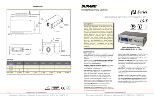 ultrasonic generator/power supply