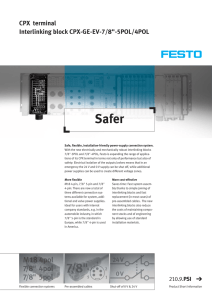 CPX terminal Interlinking block CPX-GE-EV-7/8"-5POL/4POL