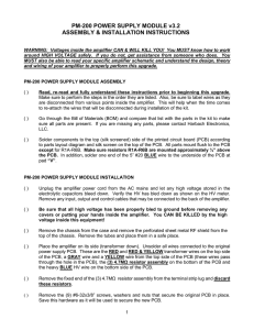 PM-200 POWER SUPPLY MODULE v3.2 ASSEMBLY