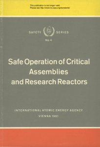 Safe Operation of Critical Assemblies and Research Reactors