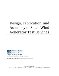 Design, Fabrication, and Assembly of Small Wind Generator Test