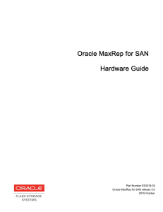 Oracle MaxRep for SAN Hardware Guide