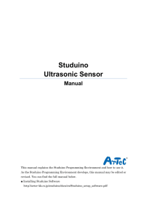 Studuino Ultrasonic Sensor Manual