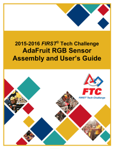 AdaFruit RGB Sensor Assembly and User`s Guide