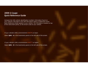 2008 G37 Coupe Quick Reference Guide