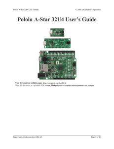Pololu A-Star 32U4 User`s Guide