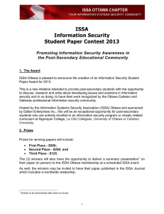 ISSA Information Security Student Paper Contest 2013