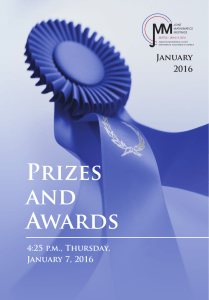 Prizes and Awards booklet - American Mathematical Society