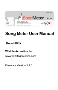 Song Meter User Manual