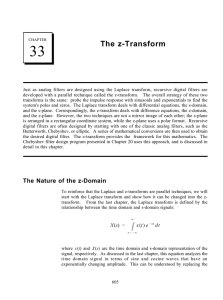 Chapter 33 - The z-Transform - The Scientist and Engineer`s Guide