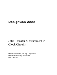 Jitter Transfer Measurement in Clock Circuits