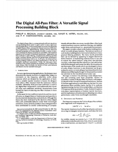 The digital all-pass filter