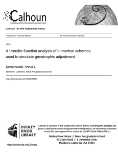 A transfer function analysis of numerical schemes used to simulate