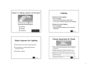 Lighting Major Sequence for Lighting Charge Separation in Clouds