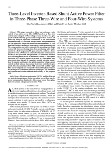 Three-Level Inverter-Based Shunt Active Power Filter in Three